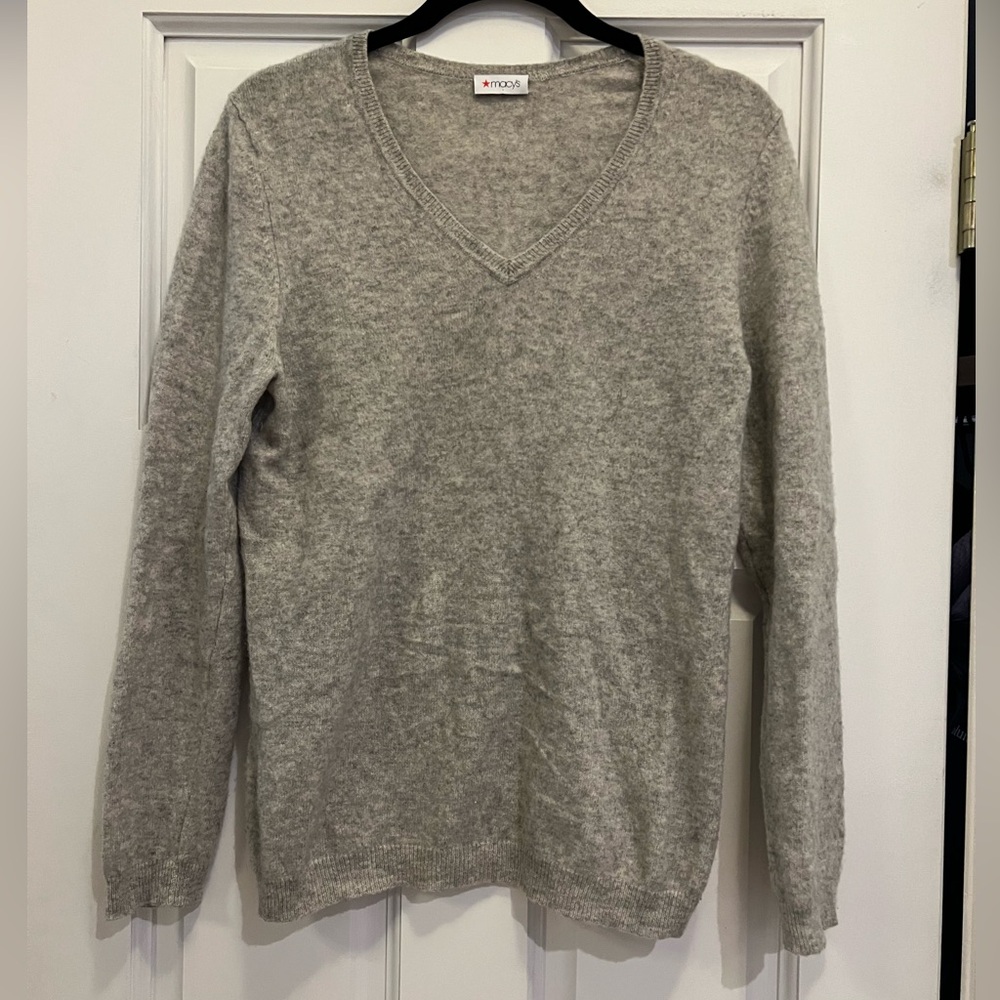 Vintage Macy’s 100% Cashmere V-Neck Sweater